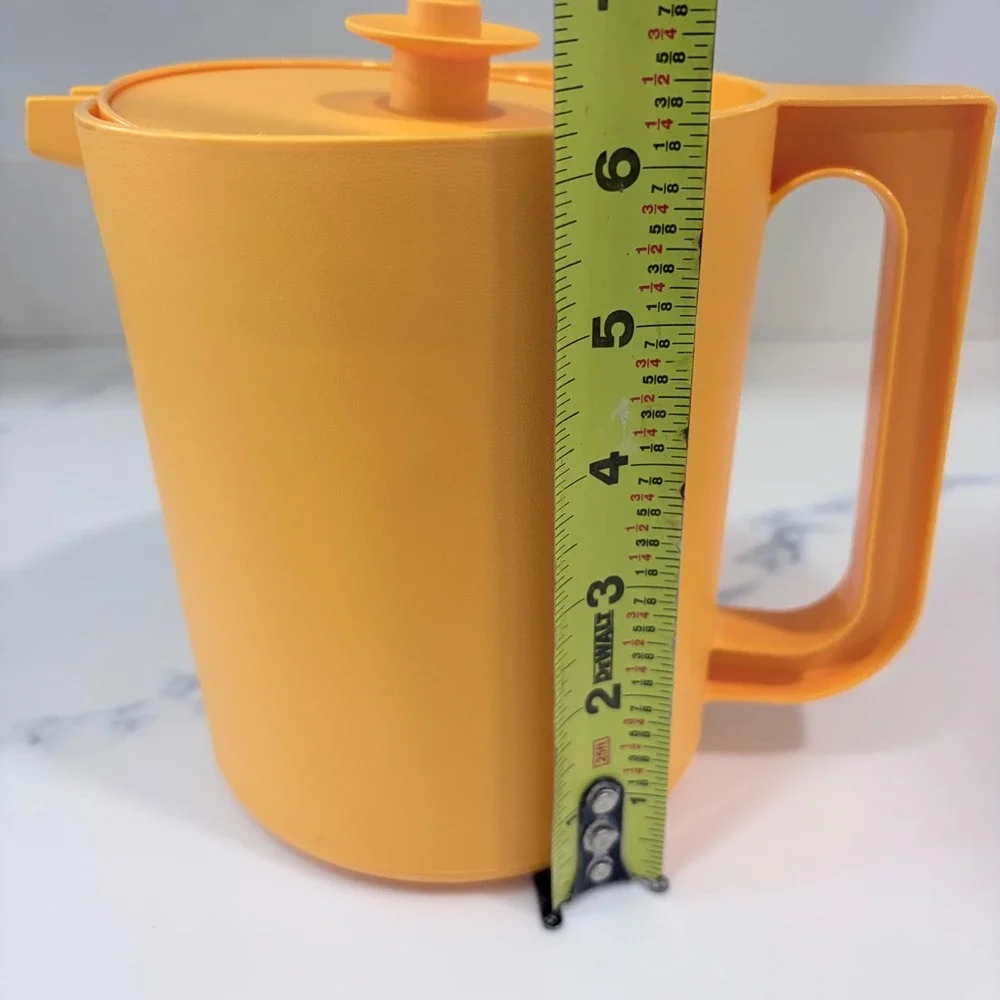 Tupperware 1.5L Push Button Pitcher Orange 1575-11 Vintage Style Kitchenware